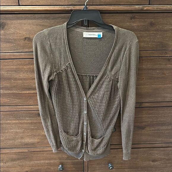Anthropologie Sparrow Green Cardigan Sweater Sz Small 🌺 - Picture 1 of 4